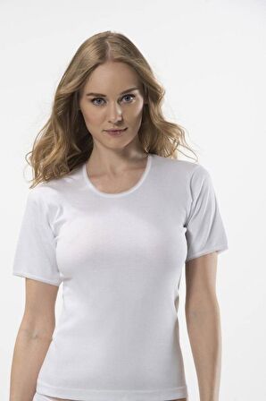 Türen Kadın Dantel Detaylı Kısa Kollu Kaşkorse Pamuklu Atlet