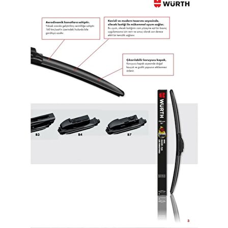 Würth Araç Sileceği Plus 375 Mm-15"