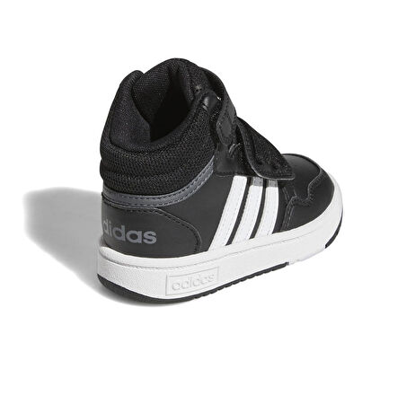 GW0408-B adidas Hoops Mıd 3.0 Ac I Bebek Spor Ayakkabı Siyah