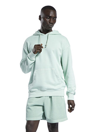 Reebok Kapüşon Yaka Açık Yeşil Erkek Sweatshırt H54452 CL ND HOODIE