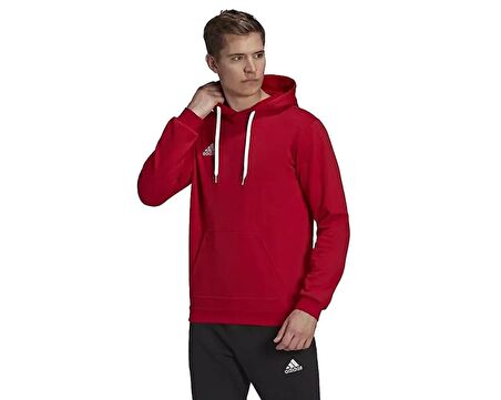 adidas Entrada 22 Sweat Hoodie Erkek Futbol Sweatshirts H57514 Kırmızı