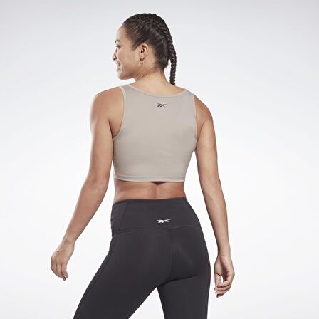 Reebok Gri Kadın Atlet H56396 S Ruched Cropped Tank