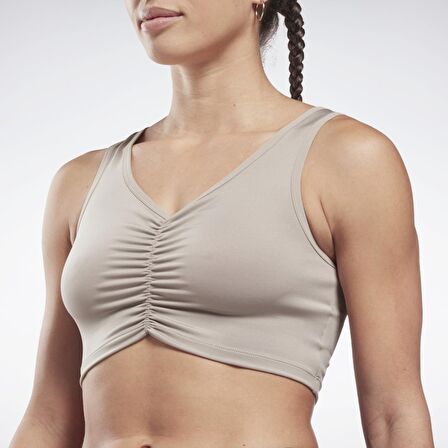 Reebok Gri Kadın Atlet H56396 S Ruched Cropped Tank