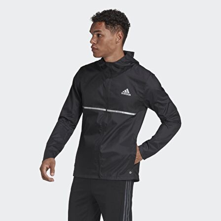adidas Own The Run Erkek Siyah Ceket (H58592)