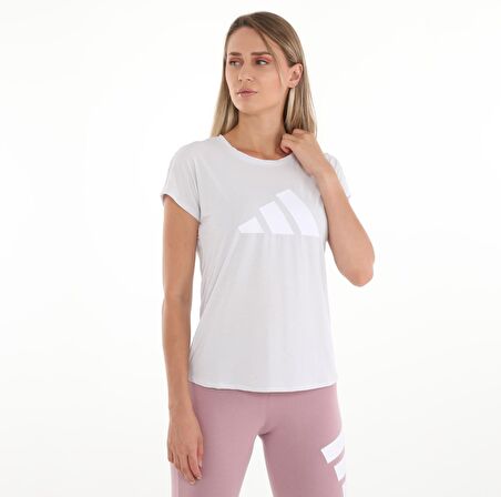 HD9572-K adidas 3 Bar Tee Kadın T-Shirt Beyaz