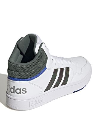 adidas Beyaz - Yeşil Erkek Lifestyle Ayakkabı GY4747 HOOPS 3.0 MID