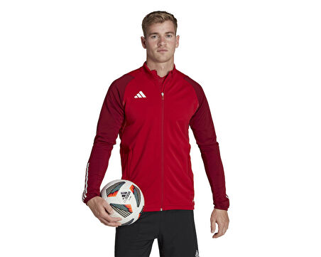 adidas Tiro23 C Tr Jkt Erkek Futbol Uzun Kollu Antrenman Üstü HE5650 Kırmızı