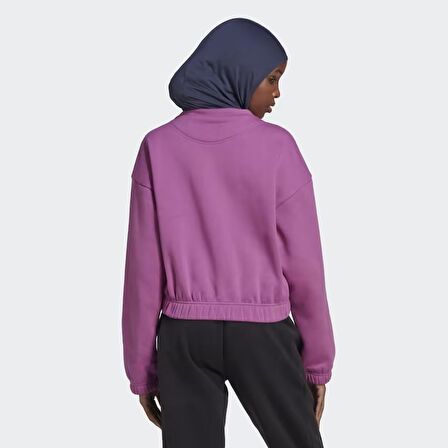 adidas HH8520 Studio Lounge Loose Fit Kadın Pembe Sweatshirt