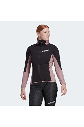 adidas Düz Siyah - Lila Kadın Polar Sweatshırt HF8852 W TR WindFlooce