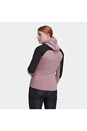 adidas Düz Siyah - Lila Kadın Polar Sweatshırt HF8852 W TR WindFlooce