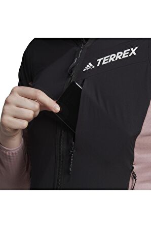 adidas Düz Siyah - Lila Kadın Polar Sweatshırt HF8852 W TR WindFlooce
