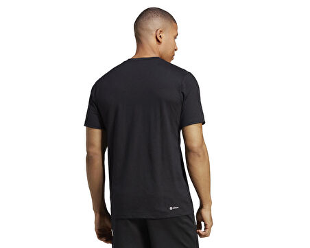 adidas Tr-Es Fr Logo T Erkek Antrenman Tişörtü IB8273 Siyah