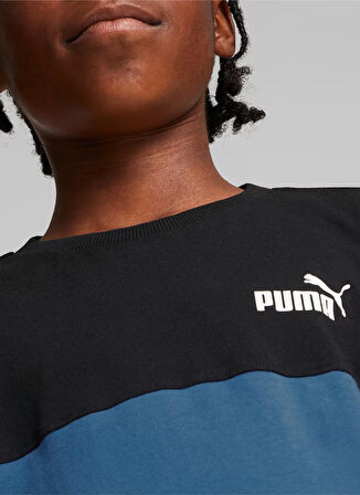 Puma Düz Mavi Erkek T-Shirt 67009717 Puma Power Colorblock Tee
