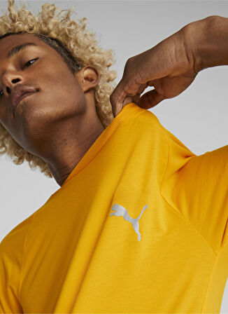 Puma Bisiklet Yaka Düz Turuncu Erkek T-Shirt 84991339 Evostripe Tee