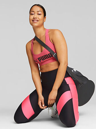 Puma 522192-82 Mid İmpacat Fit Bra Kadın Pembe Sporcu Sütyeni