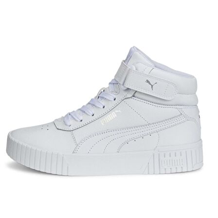 387376-02 Puma Carina 2.0 Mid Jr Çocuk Spor Ayakkabı Beyaz