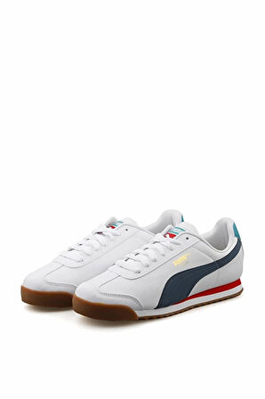 PUMA 369571 WHITE / NAVY / RED ERKEK ROMA BASİC