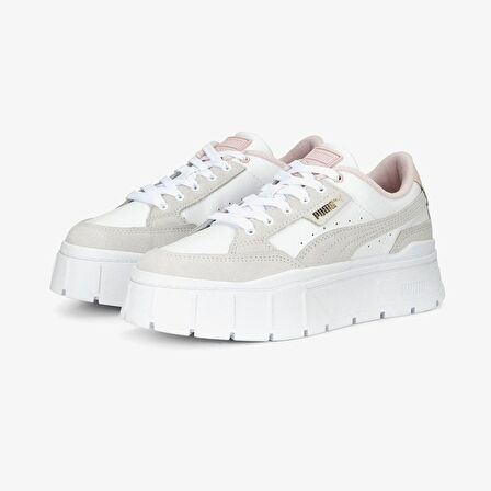 Puma Mayze Stack Terry Wns 392101 03 Kadın Beyaz Günlük Yürüyüş Koşu Sneaker Spor Ayakkabısı