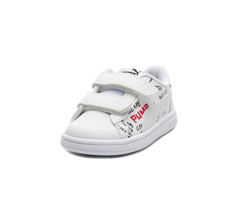 389761-01 Puma  Smash V2 Brand Love V Inf  Whit Bebek Spor Ayakkabı Beyaz