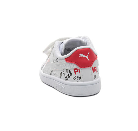 389761-01 Puma  Smash V2 Brand Love V Inf  Whit Bebek Spor Ayakkabı Beyaz