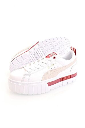 Puma Mayze Lth Wn s Sneaker Kadın Günlük Spor Ayakkabı Beyaz-Kırmızı 38198327