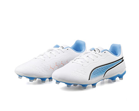 Puma King Match Fg/Ag Erkek Çim Zemin Kramponu 10725701 Beyaz