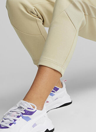 Puma Normal Krem Kadın Eşofman Altı 67311888 EVOSTRIPE High-Waist Pa