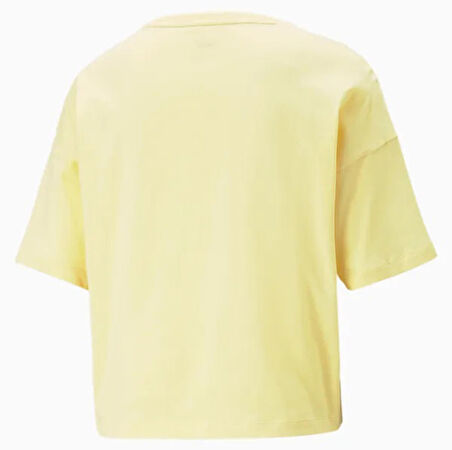 586866-94 Puma Ess Cropped Logo Tee Kadın T-Shirt Sarı
