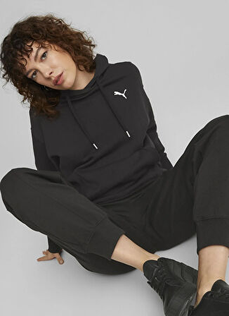 Puma 67311001 HER Hoodie TR PUMA Black Siyah Kapüşon Yaka Regular Fit Düz Kadın Sweatshırt