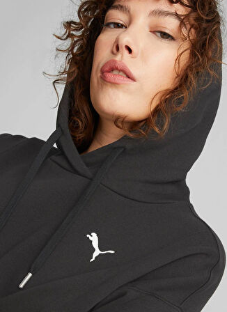 Puma 67311001 HER Hoodie TR PUMA Black Siyah Kapüşon Yaka Regular Fit Düz Kadın Sweatshırt
