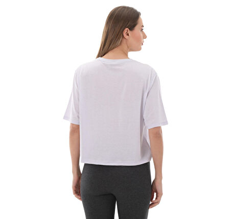523220-68 Puma Womens Graphıc Boxy Crop Tee Show Up Spr Kadın T-Shirt Gri
