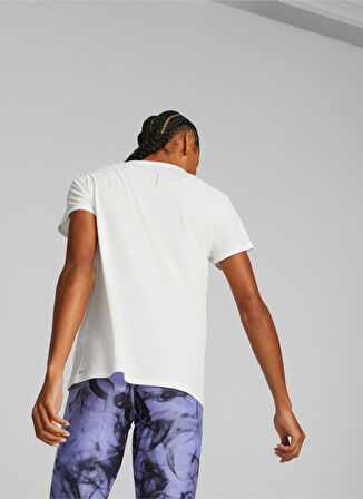 Puma Beyaz Kadın Yuvarlak Yaka Regular Fit T-Shirt 52316602 RUN FAVORITE SS TEE W