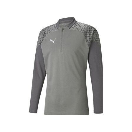 Puma 657982 Teamcup Traınıng 1/4 Zıp Top Gri