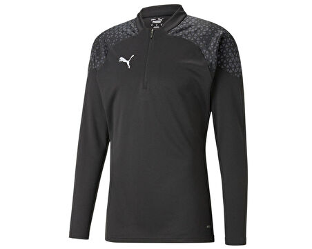 Puma Teamcup Training 1/4 Zip Top Erkek Futbol Uzun Kollu Antrenman Üstü 65798203 Siyah