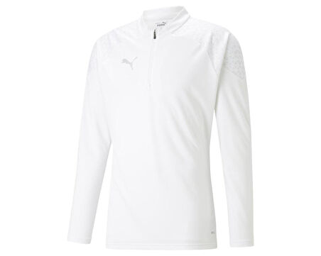 Puma Teamcup Training 1/4 Zip Top Erkek Futbol Uzun Kollu Antrenman Üstü 65798204 Beyaz