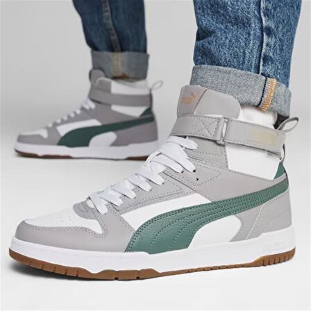 Puma RBD Game - Erkek White-Eucalyptus-Gray Bilekli Spor Ayakkabı - 385839 17