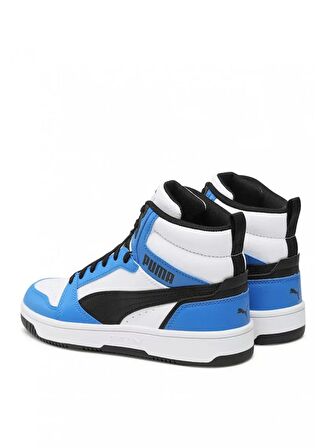 Puma Beyaz - Mavi Erkek Çocuk Yürüyüş Ayakkabısı 39383106-Puma Rebound V6 Mid Jr