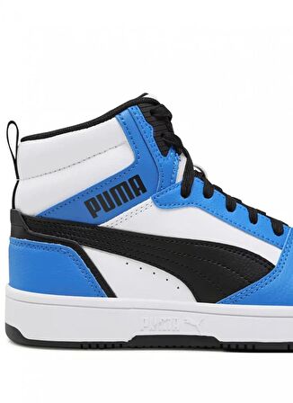 Puma Beyaz - Mavi Erkek Çocuk Yürüyüş Ayakkabısı 39383106-Puma Rebound V6 Mid Jr