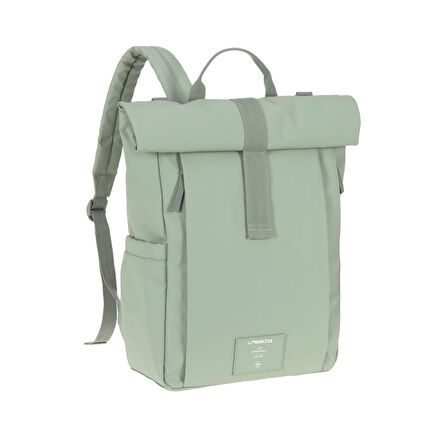 Lassig Rolltop Up Bebek Bakım Sırt Çantası Silver Green