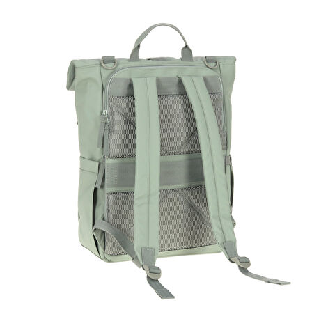 Lassig Rolltop Up Bebek Bakım Sırt Çantası Silver Green
