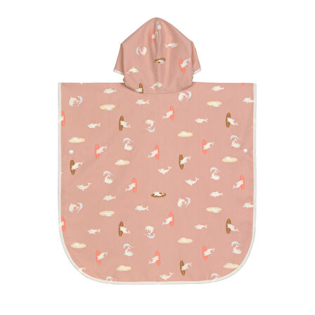 Lassig Dolphin UV Korumalı Plaj Çocuk Panço Peach