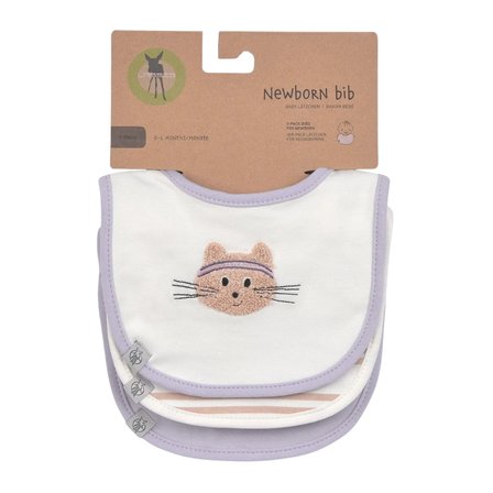 Lassig Tiny Team 3'lü Yenidoğan Mama Önlüğü Kedi Temalı