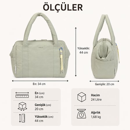 Lassig Yula Weekender Bebek Bakım Çantası Mint