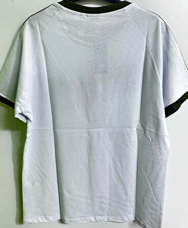 ADİDAS IA4846 BEYAZ HAKİ  ÇİZGİLİ TSHİRT