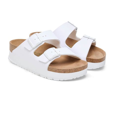 Birkenstock Arızona Platform Flex Bf Vegan Kadın Terlik 1027416 Beyaz