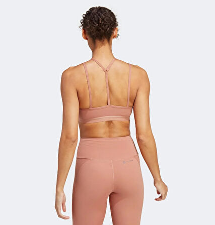 adidas Yoga Essentials Light-Support Kadın Bej Antrenman Bra