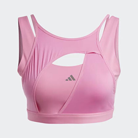 Adidas IC6906 Powerimpact Luxe Medium Pembe Sporcu Sütyeni