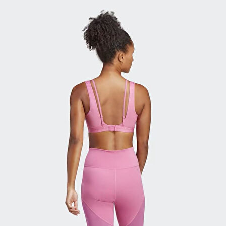 Adidas IC6906 Powerimpact Luxe Medium Pembe Sporcu Sütyeni