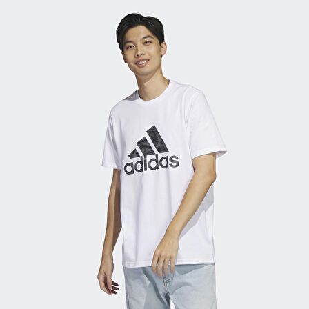 adidas Bisiklet Yaka Düz Beyaz Erkek T-Shirt HA7212 M CAMO G T