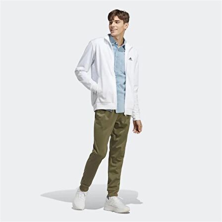 adidas Linear Logo Tricot Erkek Eşofman Takımı Beyaz - Haki IC6783